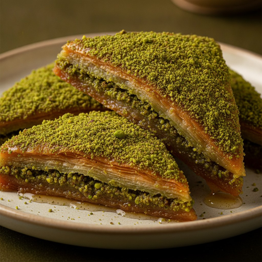 Havuç dilimi baklava, üçgen köşe dilimler